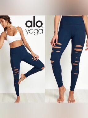 alo ripped warrior leggings size xs